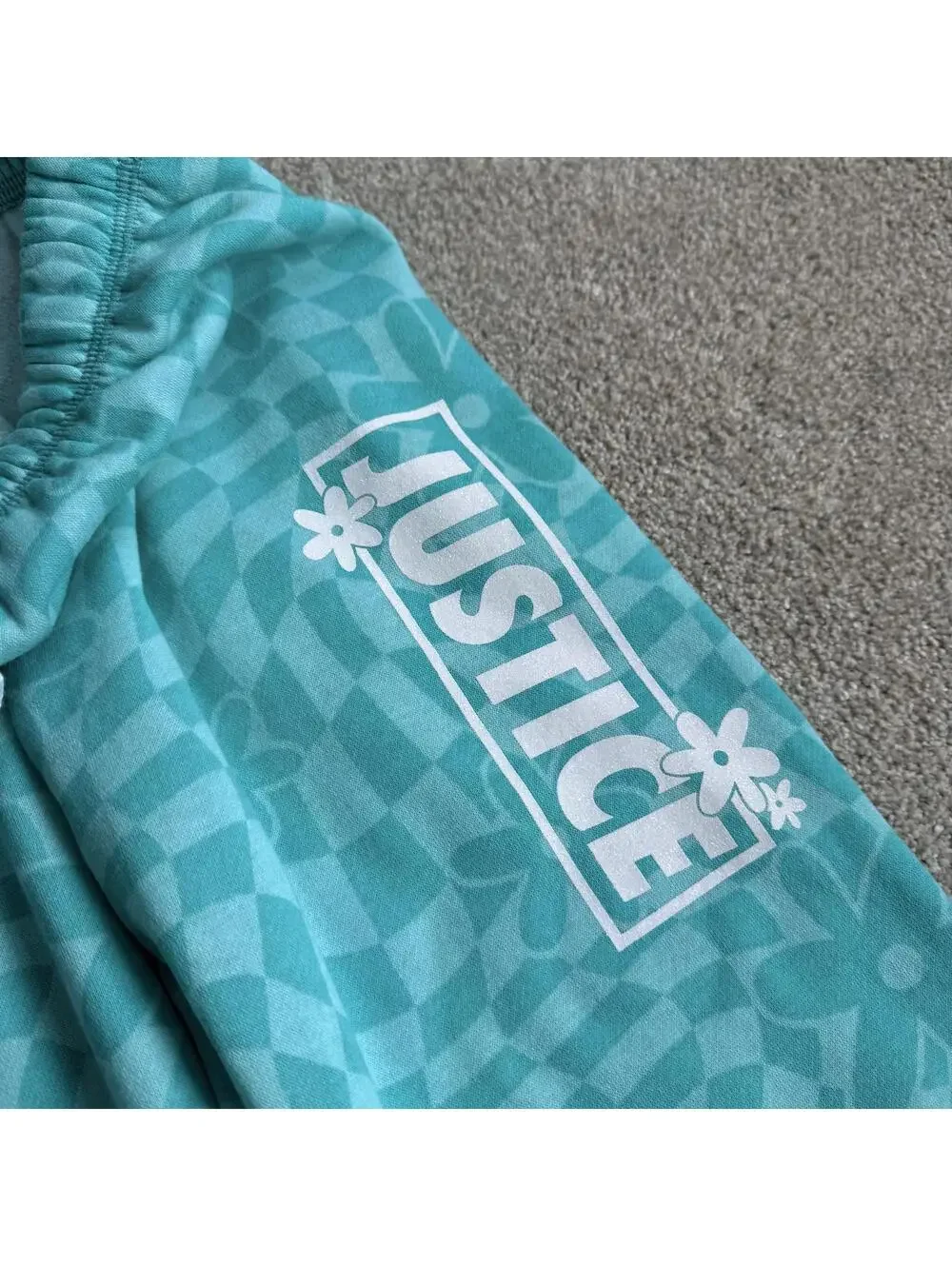Justice Girls Jogger Sweatpants Size L (12/14) Teal